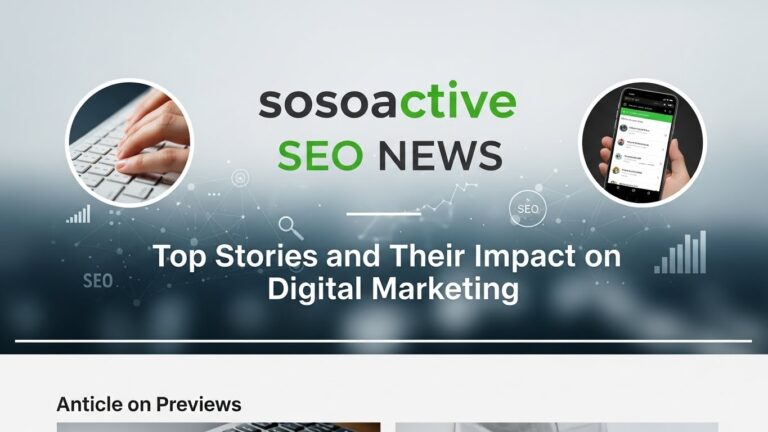 Sosoactive SEO News: Top Stories and Their Impact on Digital Marketing